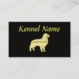 Tarjeta de visita del criador del golden retriever