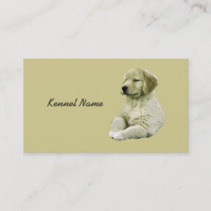 Tarjeta de visita del criador del golden retriever