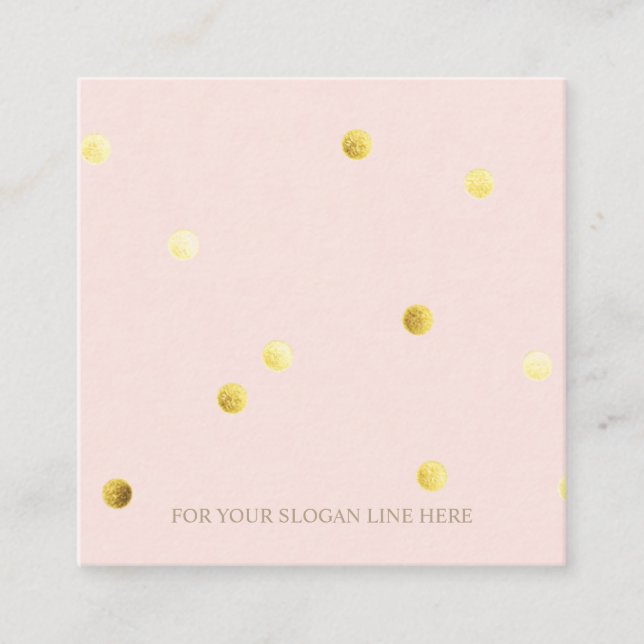 Tarjeta de visita del cuadrado del rosa del modelo (Anverso)