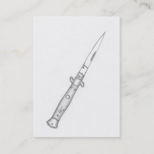 tarjeta de visita del cuchillo