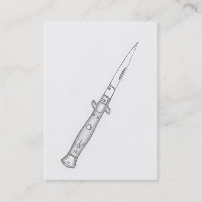 tarjeta de visita del cuchillo (Anverso)