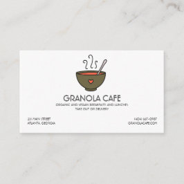Tarjeta de visita del cuenco del café o de sopa