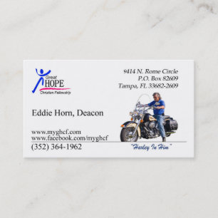Tarjeta de visita del cuerno de Eddie