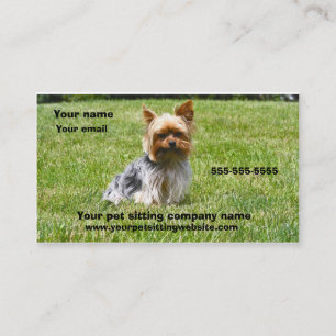 Tarjeta de visita del cuidado de animales de
