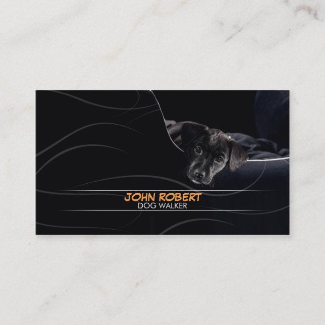 Tarjeta de visita del cuidado de animales de (Anverso)