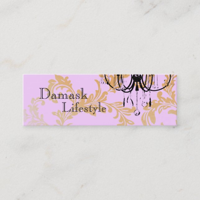 Tarjeta de visita del damasco de la lámpara (Anverso)