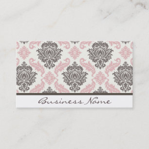 tarjeta de visita del damasco (rosa/marrón)