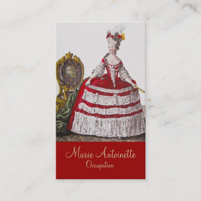 Tarjeta de visita del ~ de la reina Marie (Anverso)