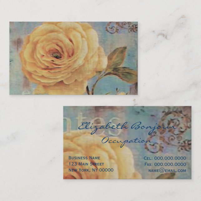 Tarjeta de visita del ~ de Plantes (Anverso / Reverso)