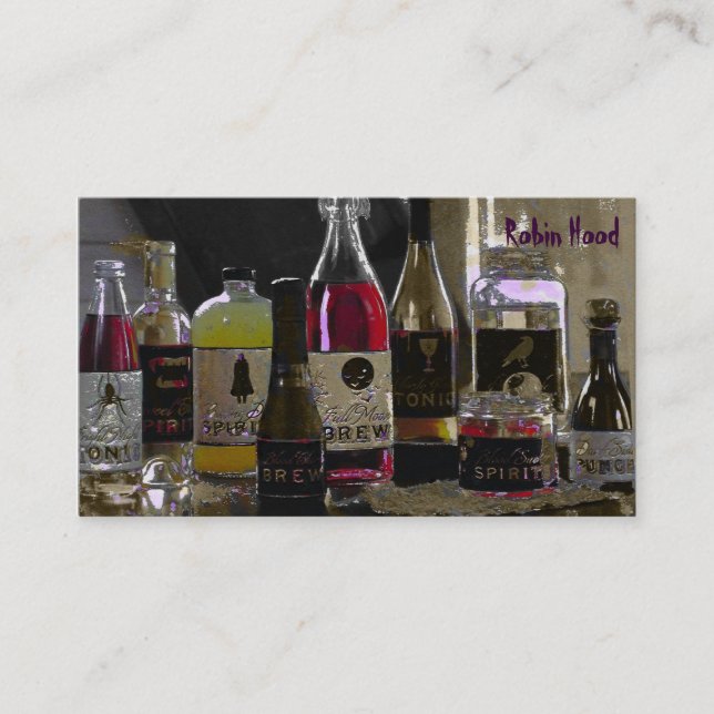 Tarjeta de visita del ~ del Brew de Halloween (Anverso)