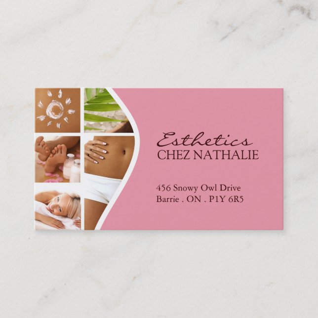 Tarjeta de visita del ~ del estético (Anverso)