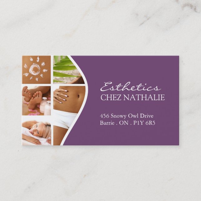 Tarjeta de visita del ~ del Esthetician (Anverso)