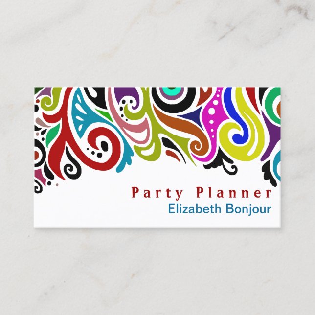 Tarjeta de visita del ~ del fiesta (Anverso)