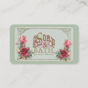 Tarjeta de visita del ~ del JABÓN y del BAÑO
