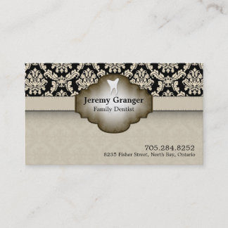 Tarjeta de visita del dentista - beige Brown del