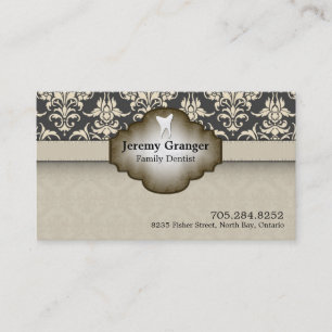 Tarjeta de visita del dentista - beige Brown del