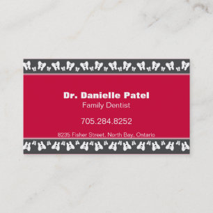 Tarjeta de visita del dentista de la familia -