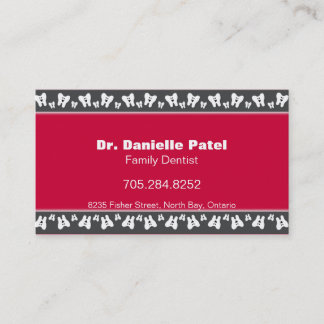 Tarjeta de visita del dentista de la familia -