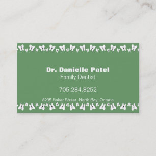 Tarjeta de visita del dentista de la familia -