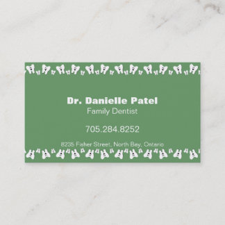 Tarjeta de visita del dentista de la familia -