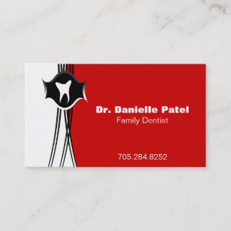 Tarjeta de visita del dentista de la familia -