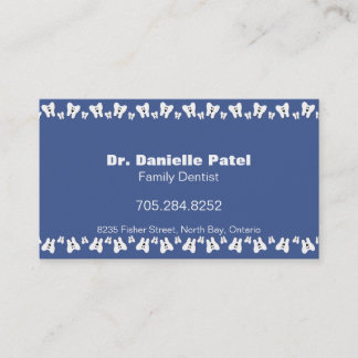 Tarjeta de visita del dentista de la familia -