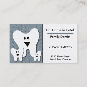 Tarjeta de visita del dentista de la familia -