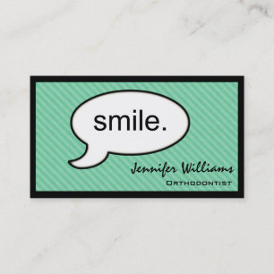 Tarjeta de visita del dentista del Orthodontist de