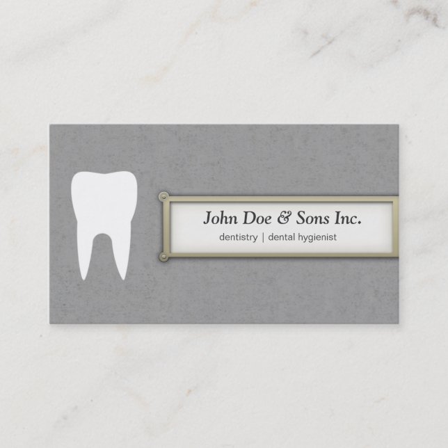 Tarjeta de visita del dentista hermoso/del (Anverso)