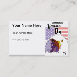 Tarjeta de visita del Día del Veterano