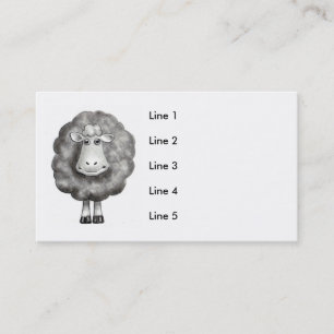TARJETA DE VISITA DEL DIBUJO DE LAS OVEJAS