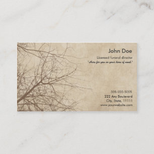 Tarjeta de visita del director de funeraria