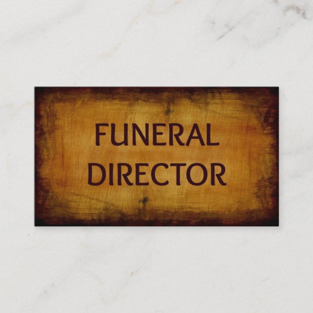 Tarjeta de visita del director funerario (Anverso)