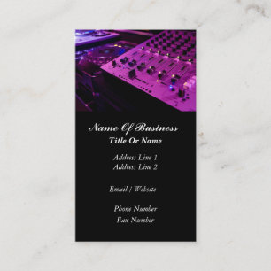 Tarjeta de visita del disc jockey