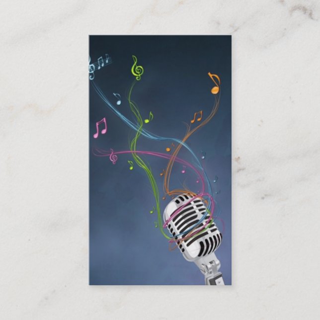 Tarjeta de visita del disc jockey (Anverso)