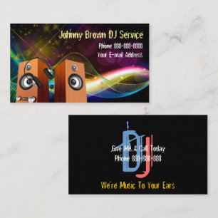 Tarjeta de visita del disc jockey de DJ