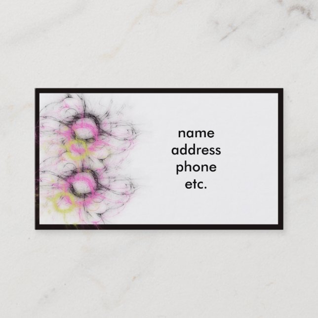 tarjeta de visita del diseñador (Anverso)