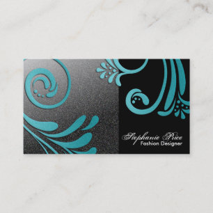 Tarjeta de visita del diseñador de moda - turques