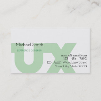 Tarjeta de visita del diseñador de UX