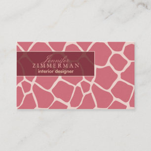 Tarjeta de visita del diseñador del estampado de