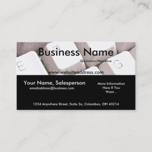 Tarjeta de visita del diseño 1 del teclado de