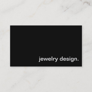 Tarjeta de visita del diseño de la joyería