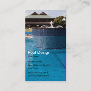 Tarjeta de visita del diseño de la piscina