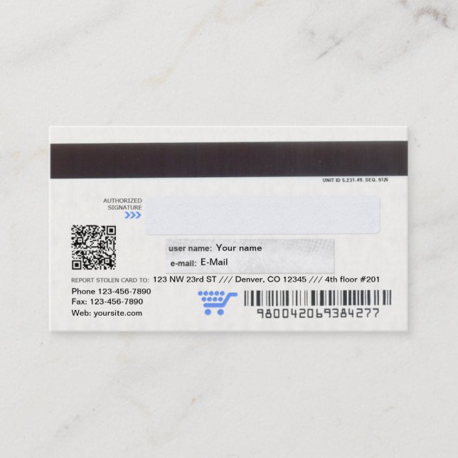 Tarjeta de visita del diseño de la tarjeta de (Anverso)