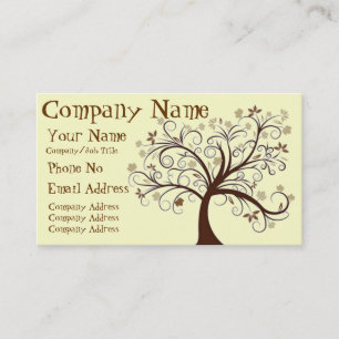 Tarjeta de visita del diseño del árbol