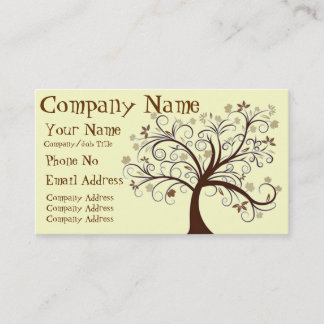 Tarjeta de visita del diseño del árbol