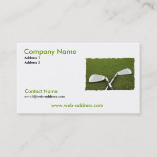 Tarjeta de visita del diseño del club de golf