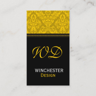 Tarjeta de visita del diseño del damasco del