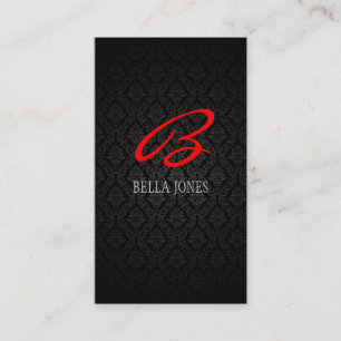Tarjeta de visita del diseño del damasco del