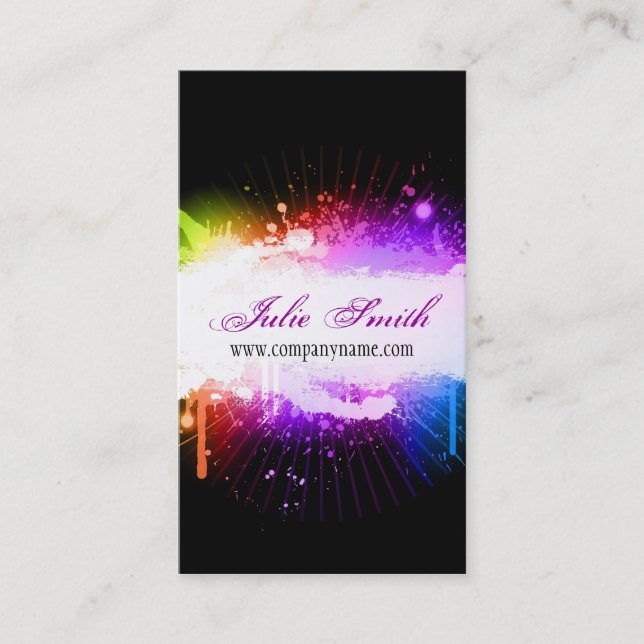 Tarjeta de visita del diseño del Grunge (Anverso)